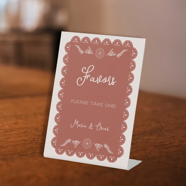 Wedding Favors Take One Papel Picado Mexican Pedestal Sign (Wedding Favors Take One Papel Picado Mexican Pedestal Sign)