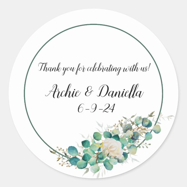Wedding Favour Stickers (Front)