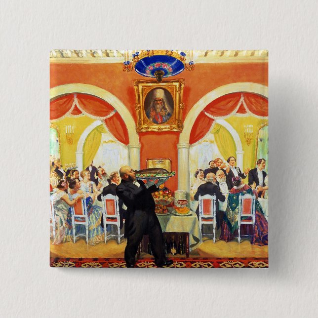 Wedding Feast, 1917 Pinback Button (Front)