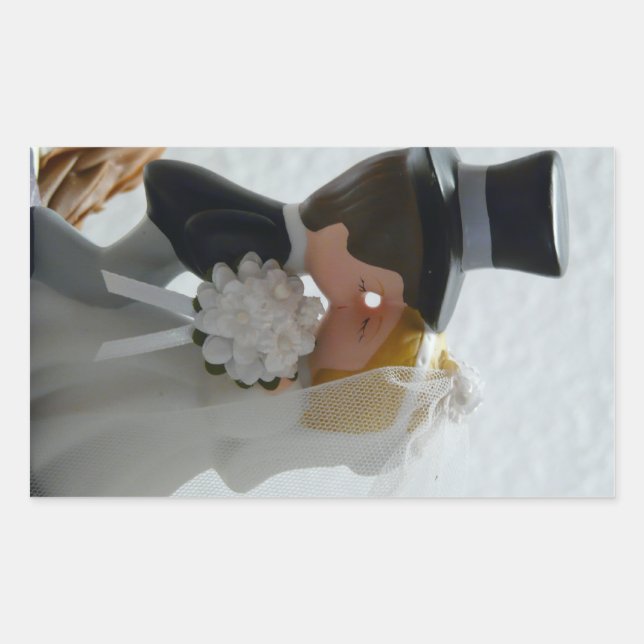 Wedding Figures Rectangular Sticker (Front)