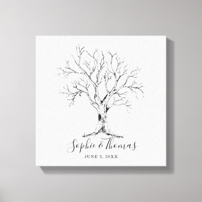 Wedding finger print guest book signature (Front)