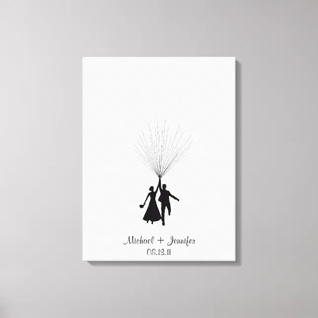 Wedding Fingerprint Balloon Guestbook | Zazzle