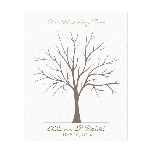 Wedding Fingerprint Tree – Classic Canvas Print | Zazzle