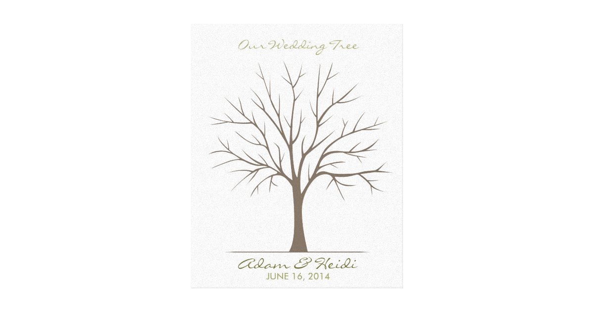 Chalk Sketch Fingerprint Tree Instructions Personalised Wedding Sign