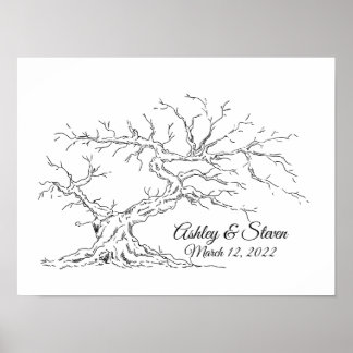 Wedding Fingerprint Tree Guest Book