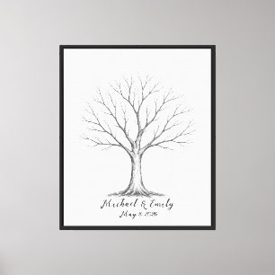 Wedding Fingerprint Tree Guest Book Alternative