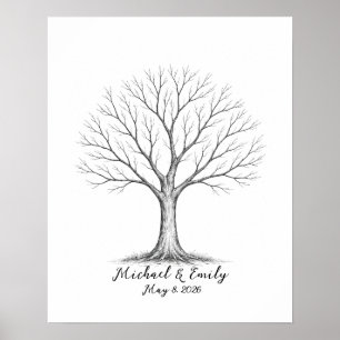 Wedding Fingerprint Tree Guest Book Alternative