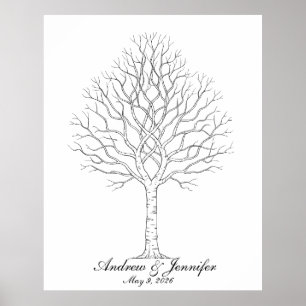 Wedding Fingerprint Tree Guest Book Alternative