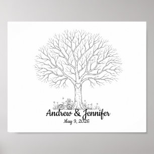 Wedding Fingerprint Tree Guest Book Alternative