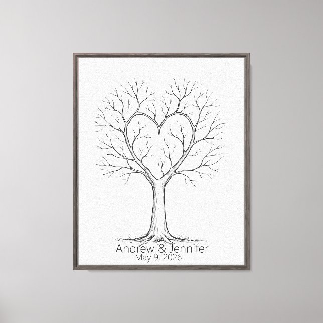 Wedding Fingerprint Tree Guest Book Alternative (Front)