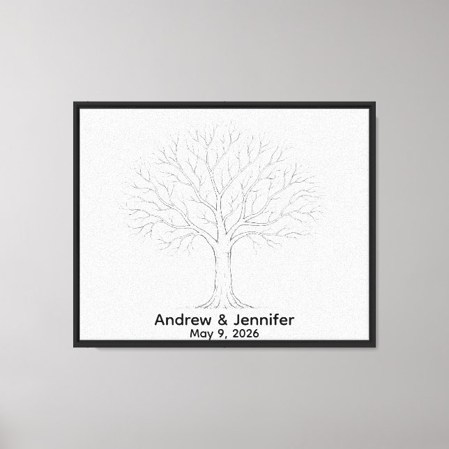 Wedding Fingerprint Tree Guest Book Alternative (Front)