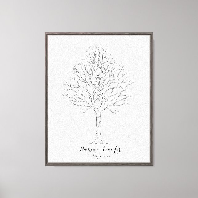 Wedding Fingerprint Tree Guest Book Alternative (Front)