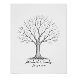 Wedding Fingerprint Tree Guest Book Alternative