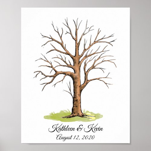 Wedding Fingerprint Tree guest Book N2