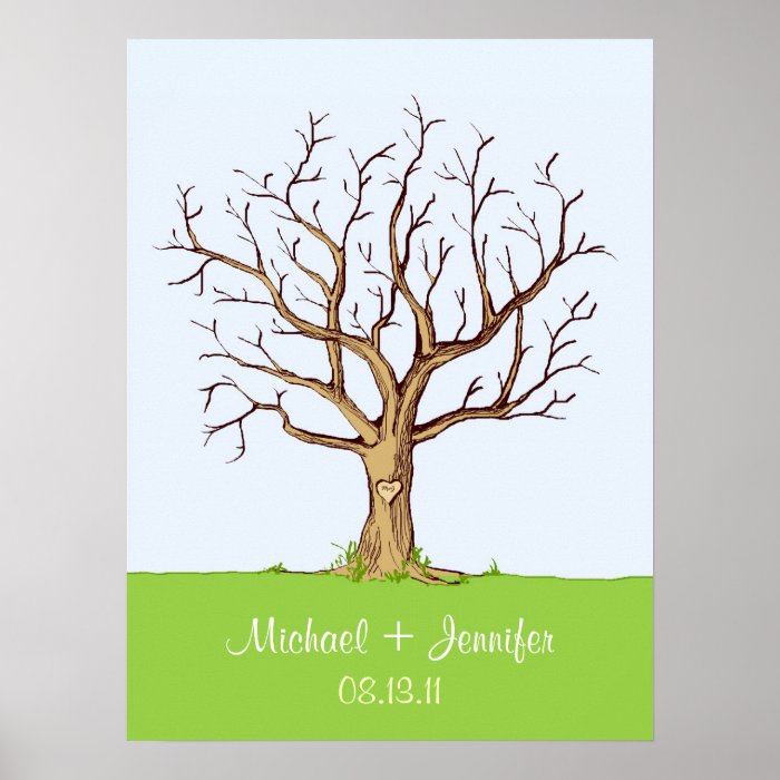 Wedding Fingerprint Tree Guestbook