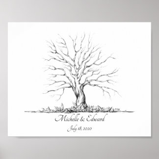 Wedding Fingerprint Tree Guestbook