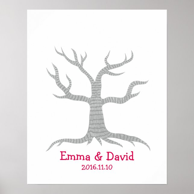 Wedding Fingerprint Tree Guestbook (Front)