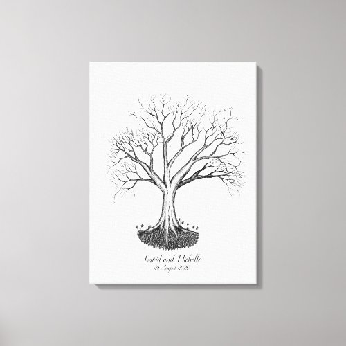 Wedding Fingerprint Tree Guestbook _ Canvas