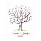 Wedding Fingerprint Tree Poster (Brown)
