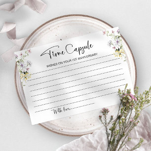Wedding First Anniversary Time Capsule Card
