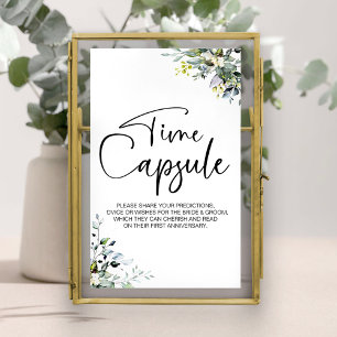 Wedding First Anniversary Time Capsule Sign