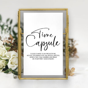 Wedding First Anniversary Time Capsule Sign