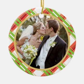 Wedding  |  First Christmas Photo Ornament by KeepsakeGifts at Zazzle