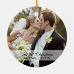 Wedding  |  First Christmas Photo Ornament at Zazzle