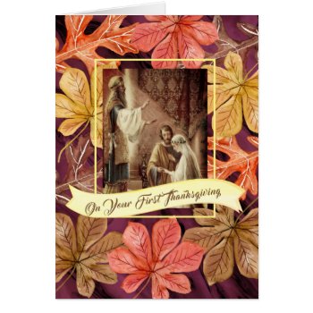 Wedding First Thanksgiving  Autumn Leaves by ShowerOfRoses at Zazzle