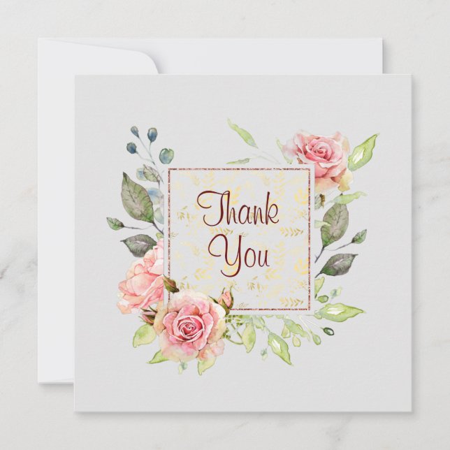 Wedding Flat Thank You Card (Front)