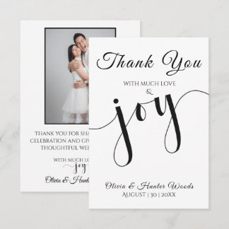 Wedding Flat Thank You Card Simple Script