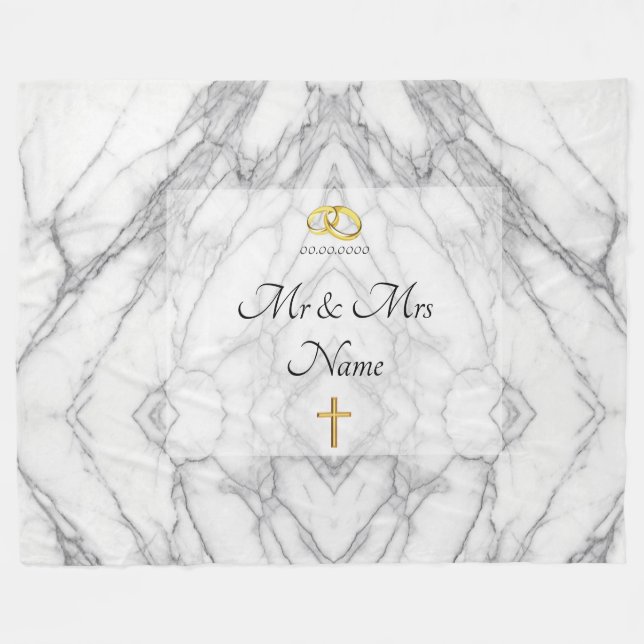 Wedding Fleece Blanket (Front (Horizontal))