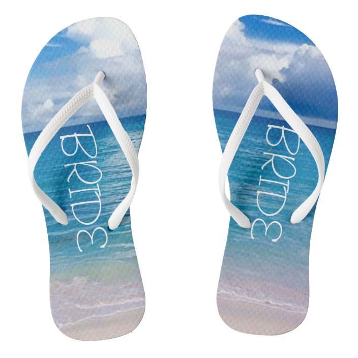 blue wedding flip flops