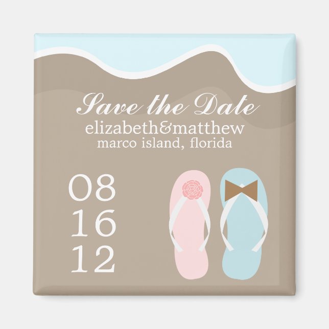 Wedding Flip Flops Magnet (Front)