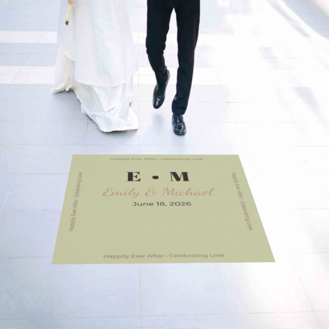 Wedding Floor Decal | Luxury Monogram Decor (Wedding)