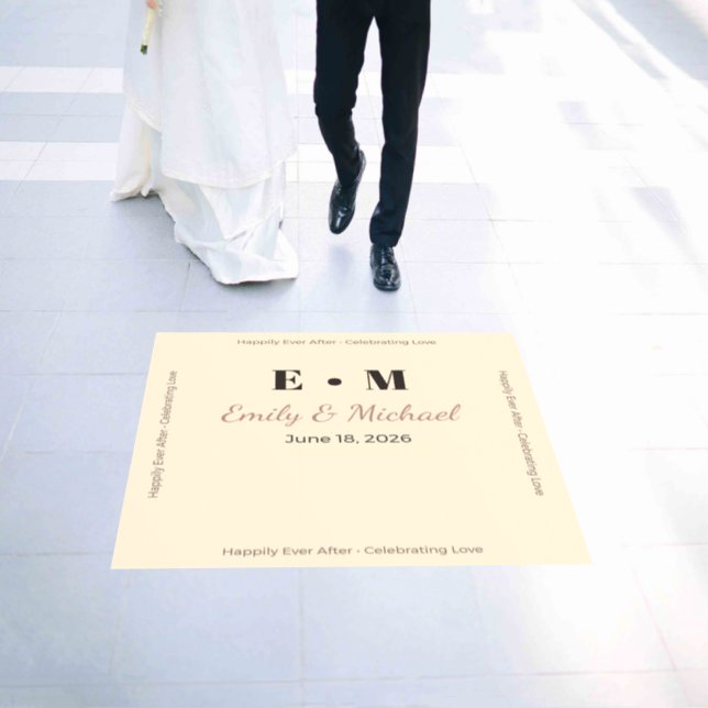 Wedding Floor Decal | Luxury Monogram Decor (Wedding)