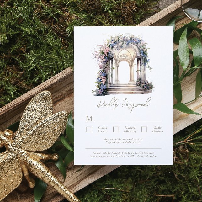 Wedding Floral Arch RSVP Card (Creator Uploaded)
