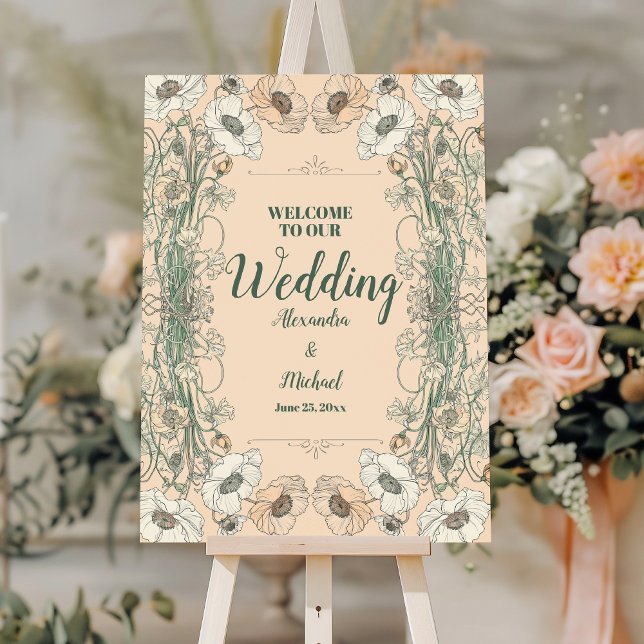 Wedding Floral Art Nouveau Foam Board (Creator Uploaded)