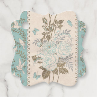 Wedding Floral Butterflies Doves Gift Tags