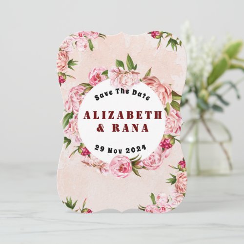 Wedding Floral Design Invitation Card