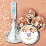 Wedding Floral Disco Ball Elegant Chic  Hershey®'s Kisses®<br><div class="desc">Set the scene for a Disco themed celebration.
White is the background color for this floral Disco ball  elegant custom Wedding design.
Silver color spots are also on the design.
Easily change the information for your own custom design.
Elegant formal wedding design.</div>