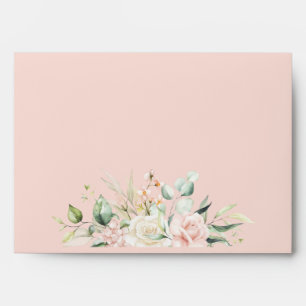 Wedding Floral Elegant Pink Chic Customized  Envelope