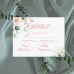 Wedding Floral Elegant Pink Script RSVP Budget Postcard<br><div class="desc">Elegant pink watercolor floral RSVP budget postcard with soft eucalyptus and a beautiful fancy script and a simple typography. Such a simple yet chic wedding RSVP. Just what you’ve been looking for. A beautiful reminder card in a budget postcard form. Customize as needed. To customize click the "customize further" link...</div>