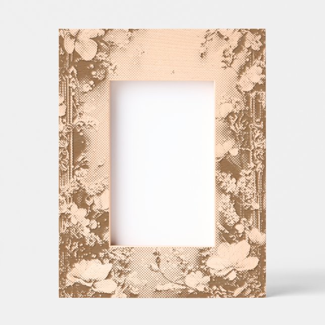 Wedding floral frame engraved frames (Front)