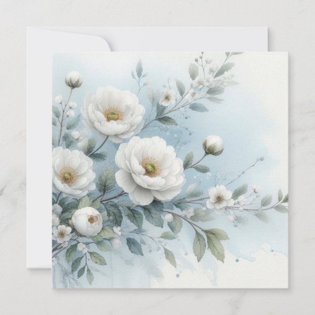 wedding floral invitation (Front)