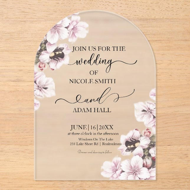 Wedding Floral Invitation (Front)