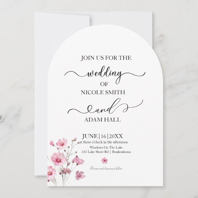 Wedding Floral Invitation (Front)