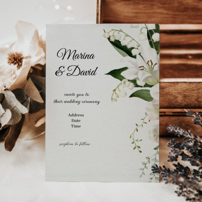 wedding floral Lily Invitation classics (Creator Uploaded)