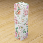 Wedding Floral Print Wine Box<br><div class="desc">This wedding wine box is shown with a lovely multi color rose and flowers print on a white color background. 
Customize this item or buy as is.






Stock Image
freepik.com



Stock Image
freepik.com</div>