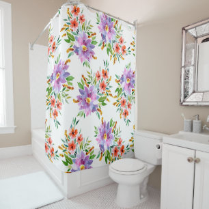 Wedding Floral Shower Curtain